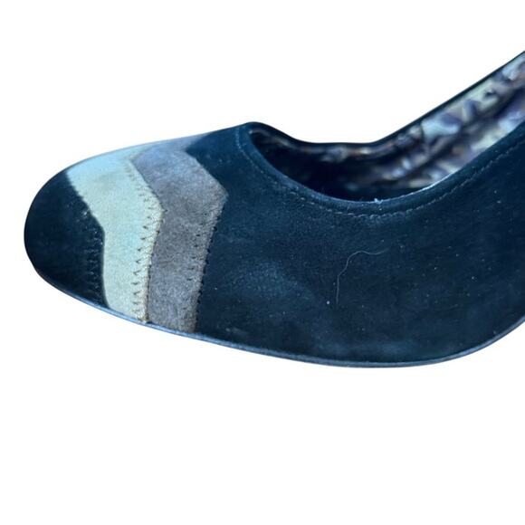 Missoni for Target Black Suede Round Toe Block High Heels Pumps Shoes sz 8.5 - Picture 5 of 16